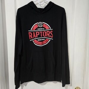 Toronto Raptors Mens Large Black Light Weight Hoodie Shirt. Chest 48 Length 28